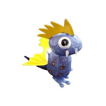 Lustige Metall Drachen Blau